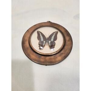 Vintage Retro Pressed Butterfly copper wall hanging piece made in Japan